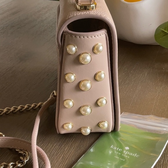 Kate Spade top handle pearl embellished hand bag - Picture 2 of 10
